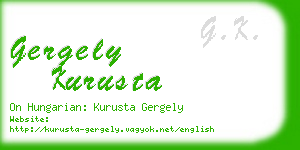 gergely kurusta business card